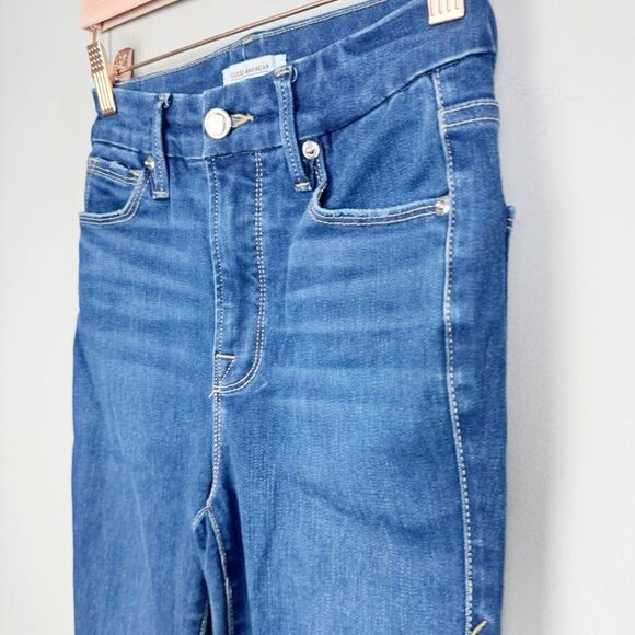 GOOD AMERICAN | Good Waist Dark Denim Blue434 Skinny Jeans Women’s Size 0/25 - Picture 3 of 11